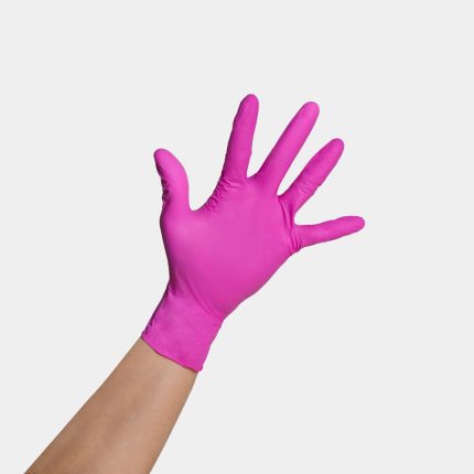 Guantes Framar Pink Paws rosados talla S – caja de 100 unidades