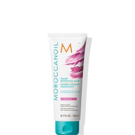Máscara con Color Hibisco Moroccanoil rosa vibrante 200 ml