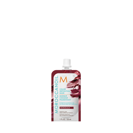 Máscara con Color Burdeos Moroccanoil 30 ml para cabello castaño