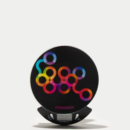 Balanza digital Framar negra para peluqueros – precisión profesional