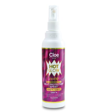 Spray HOT GLOW EXOTIC de Cloe Professional – protector térmico capilar en formato eco-spray